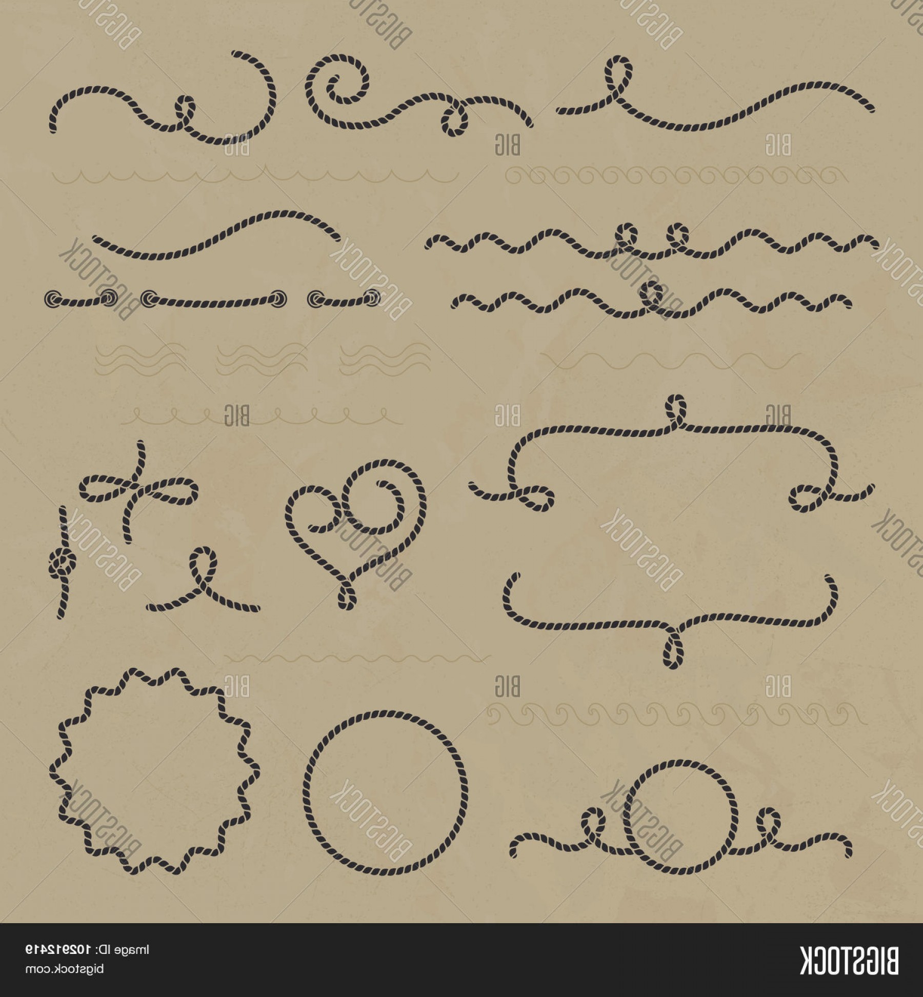 1800x1944 Stock Vector Rope Border Vector Set Nautical Elements Of The Rope