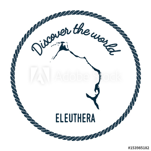 500x500 Eleuthera Map In Vintage Discover The World Insignia Hipster