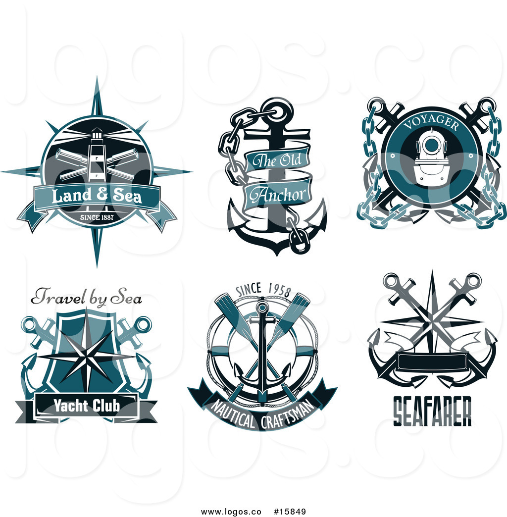 1024x1044 Royalty Free Vector Logos Of Nautical Lighthouse, Anchor, Helmet