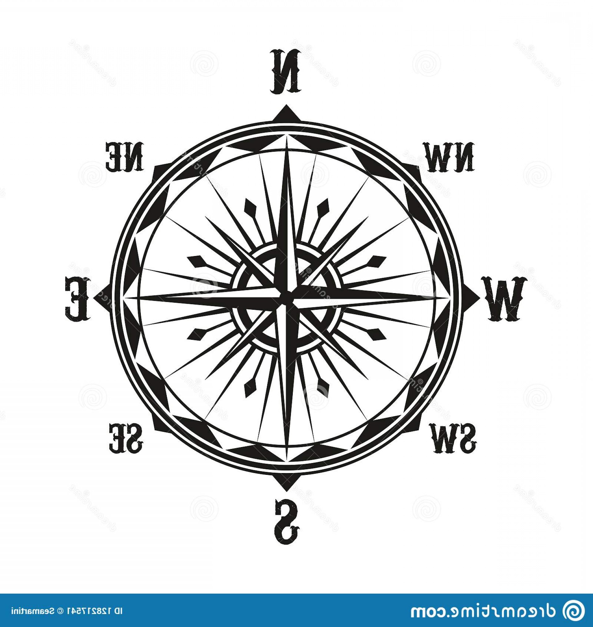1920x2028 Vector Vintage Navigation Compass Symbol Rose Winds Nautical