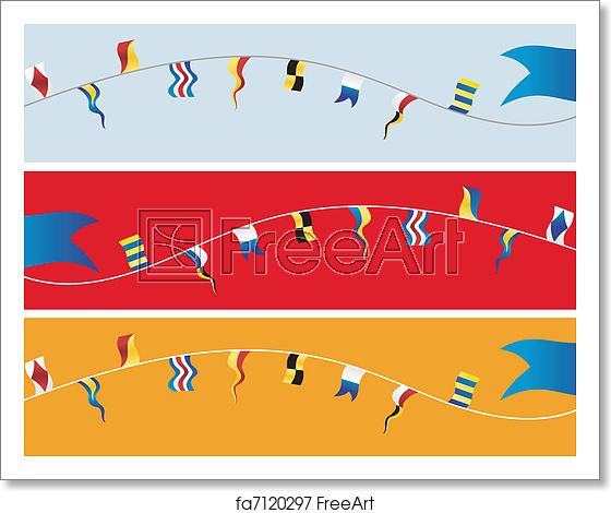 560x470 Free Art Print Of Banner Of Nautical Flags Set Of Banner