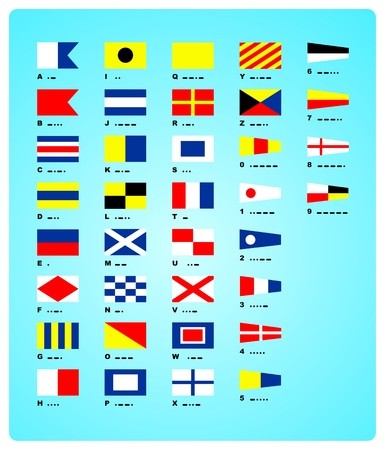 385x450 The Vector Nautical Flags And The Morse Code Royalty Free Vector