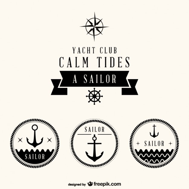626x626 Nautical Badges Collection Vector Free Download
