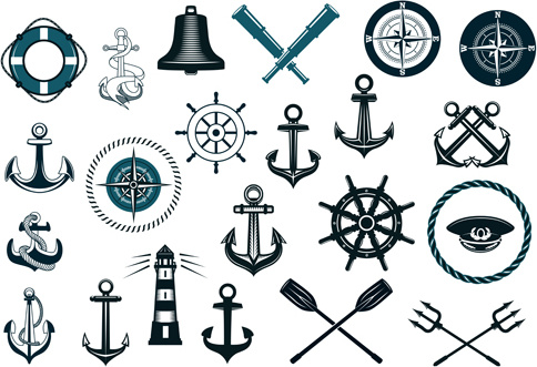 484x331 Nautical Elements Vector Pack Free Vector In Encapsulated