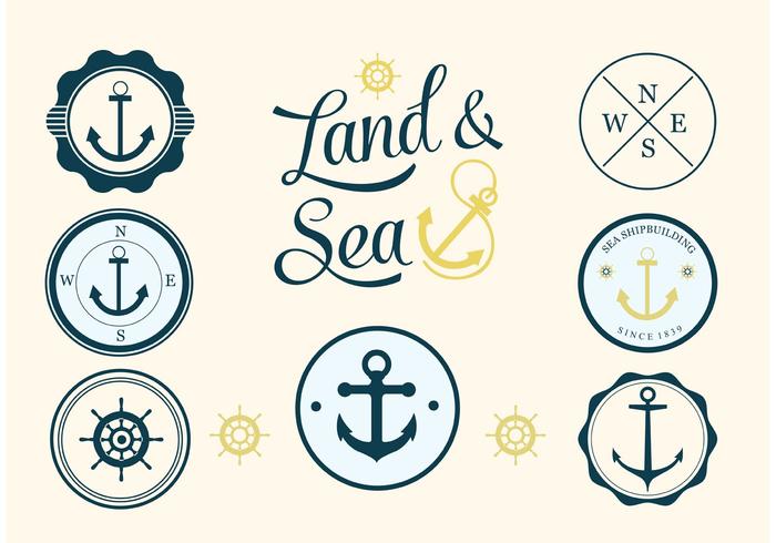 700x490 Free Nautical Vector Label Set