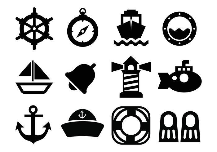 700x490 Free Nautical Icons Vector