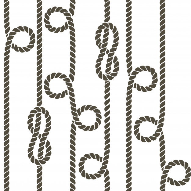 626x626 Nautical Rope And Knot Seamless Vector Pattern Vector Premium
