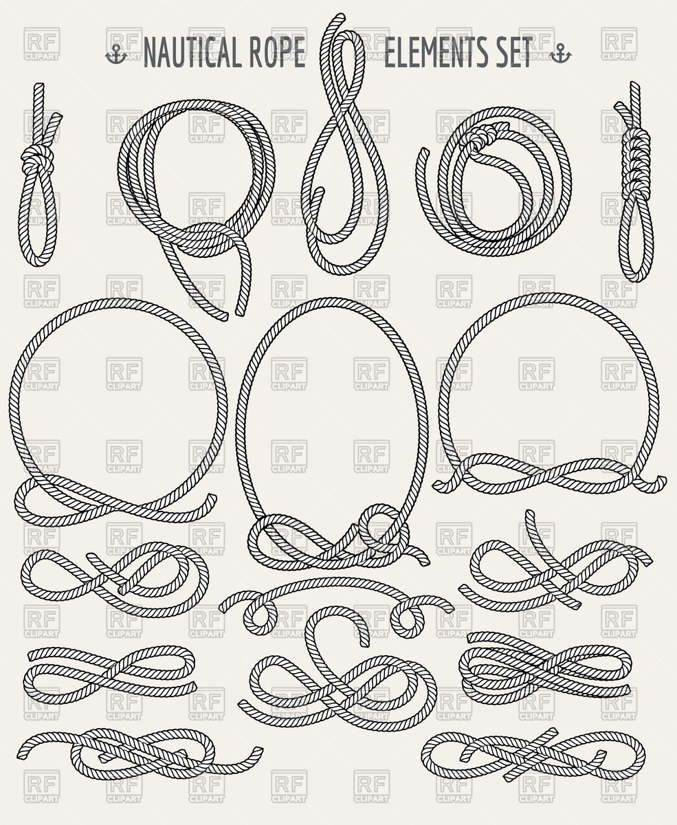 985x1200 Nautical Rope Design Elements