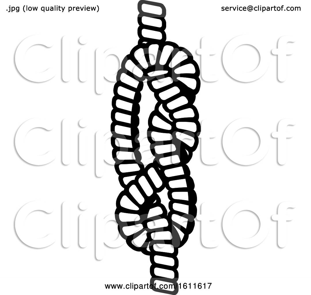 1080x1024 Clipart Of A Black And White Nautical Knot