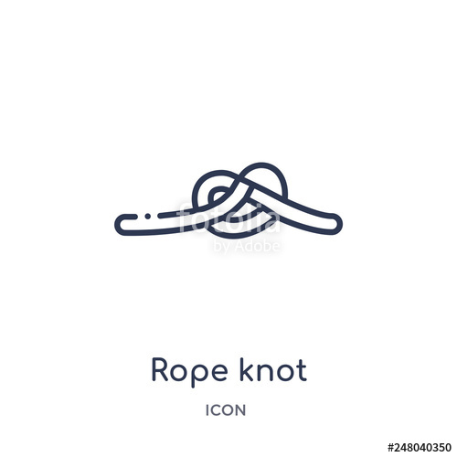 500x500 Rope Knot Icon From Nautical Outline Collection Thin Line Rope