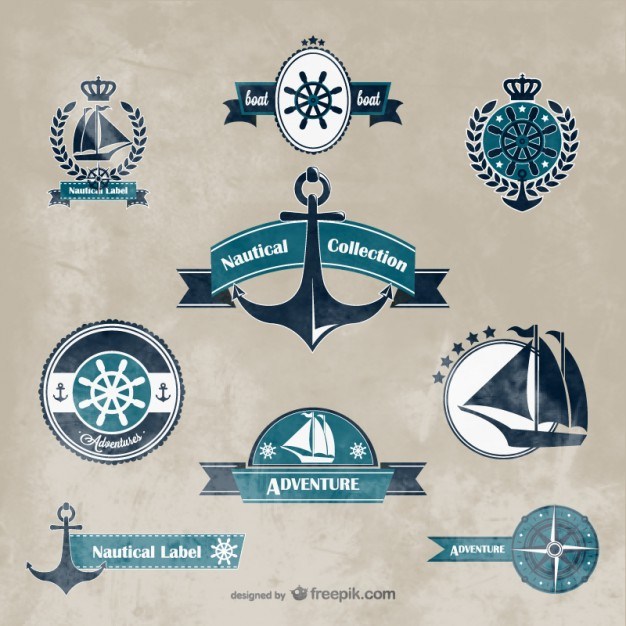 626x626 Nautical Graphics Free Vector