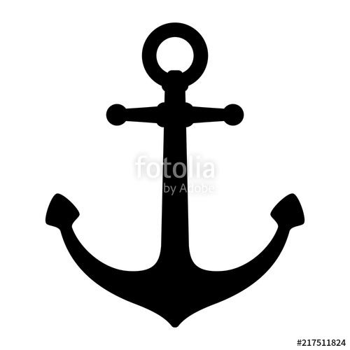 500x500 Anchor Vector Icon Logo Boat Pirate Nautical Maritime Illustration