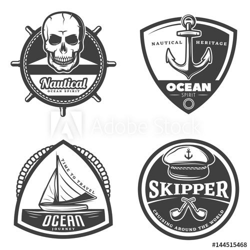 500x500 Sea Emblems Marine Logos Nautical Stickers Ocean Journey