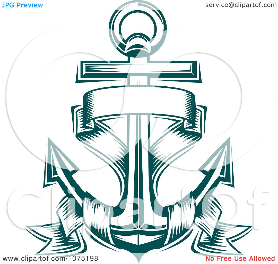 1080x1024 Clipart Teal Nautical Anchor And Banner Logo