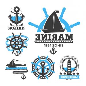 300x300 Marine And Nautical Logo Templates Or Heraldic Vector Studiogrfx