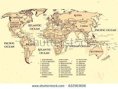 450x338 Nautical World Map Vintage Nautical World Map Nautical Chart World