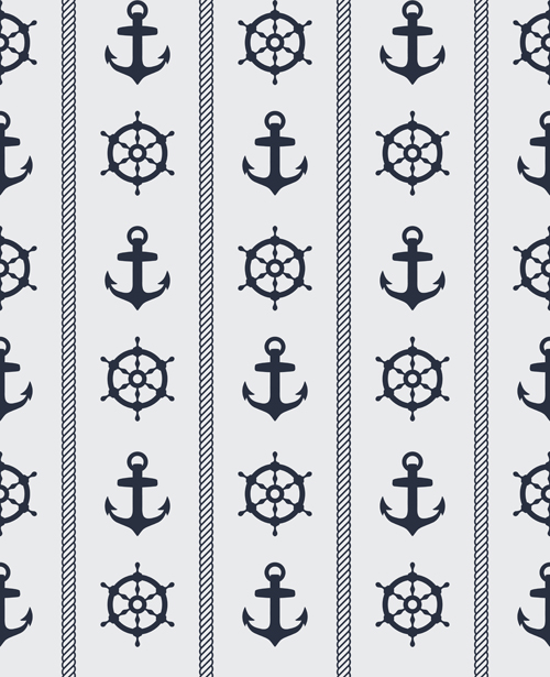500x615 Nautical Elements Seamless Pattern Vector Free Download