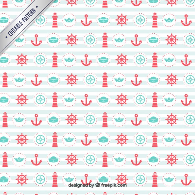 626x626 Nautical Pattern Vector Free Download