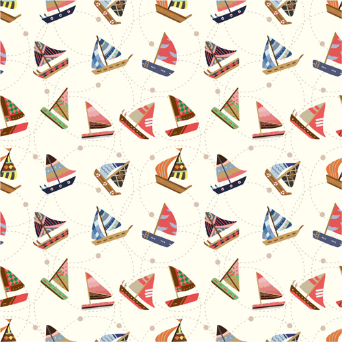 500x500 Different Nautical Pattern Vector Set Free Download