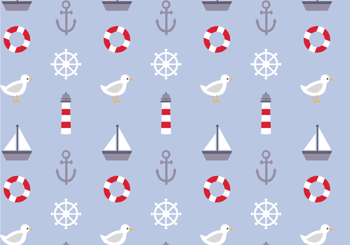 700x490 Free Nautical Pattern Vector