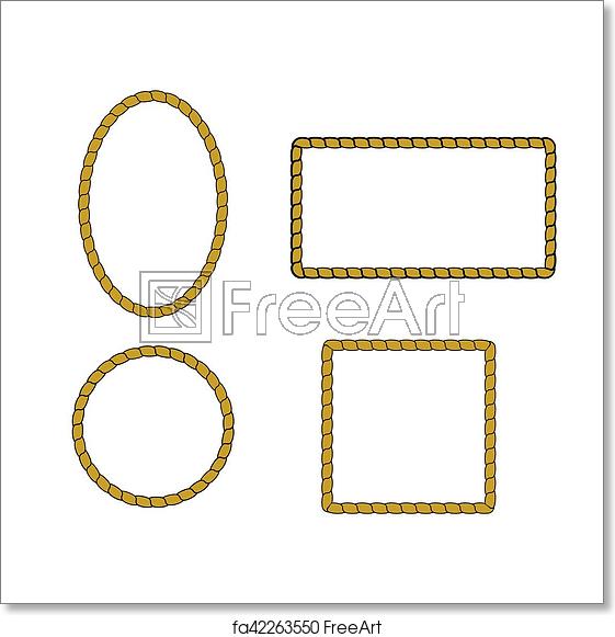 561x581 Free Art Print Of Nautical Rope Frame Nautical Rope Frame Set