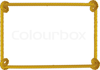 320x225 Rectangle Rope Border Clipart