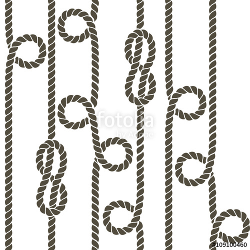 500x500 Nautical Rope And Knot Seamless Vector Pattern Repetition