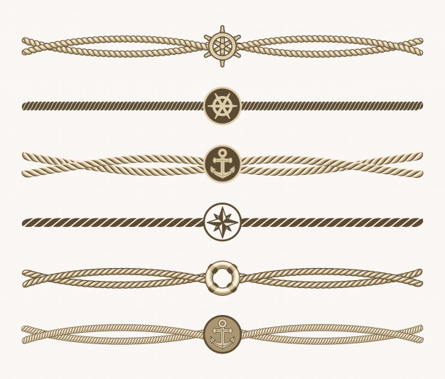 626x533 Nautical Vintage Rope Vector Dividers Vector Premium Download