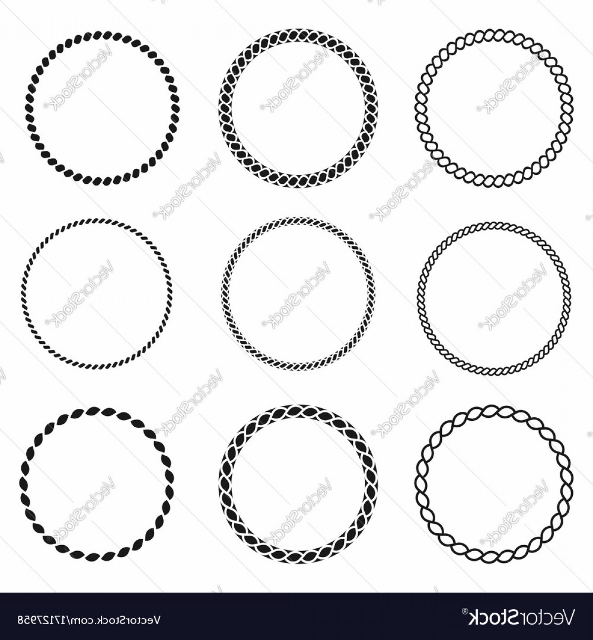 1200x1296 Rope Frame Set Of Round Frames From Nautical Rope Vector Soidergi