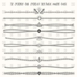 300x300 Set Of Nautical Ropes And Chains Vector Clipart Hoodamathrun