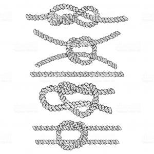 300x300 Nautical Ropes Vector Icons Set Collection Of Marine Knots