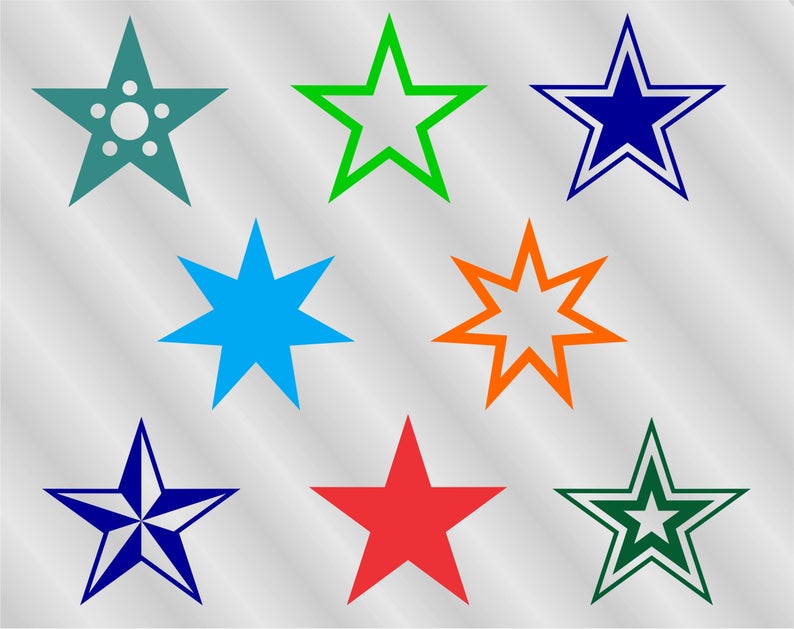 794x629 Star Clipart Star Vector Digital Cutting Graphic Design Etsy