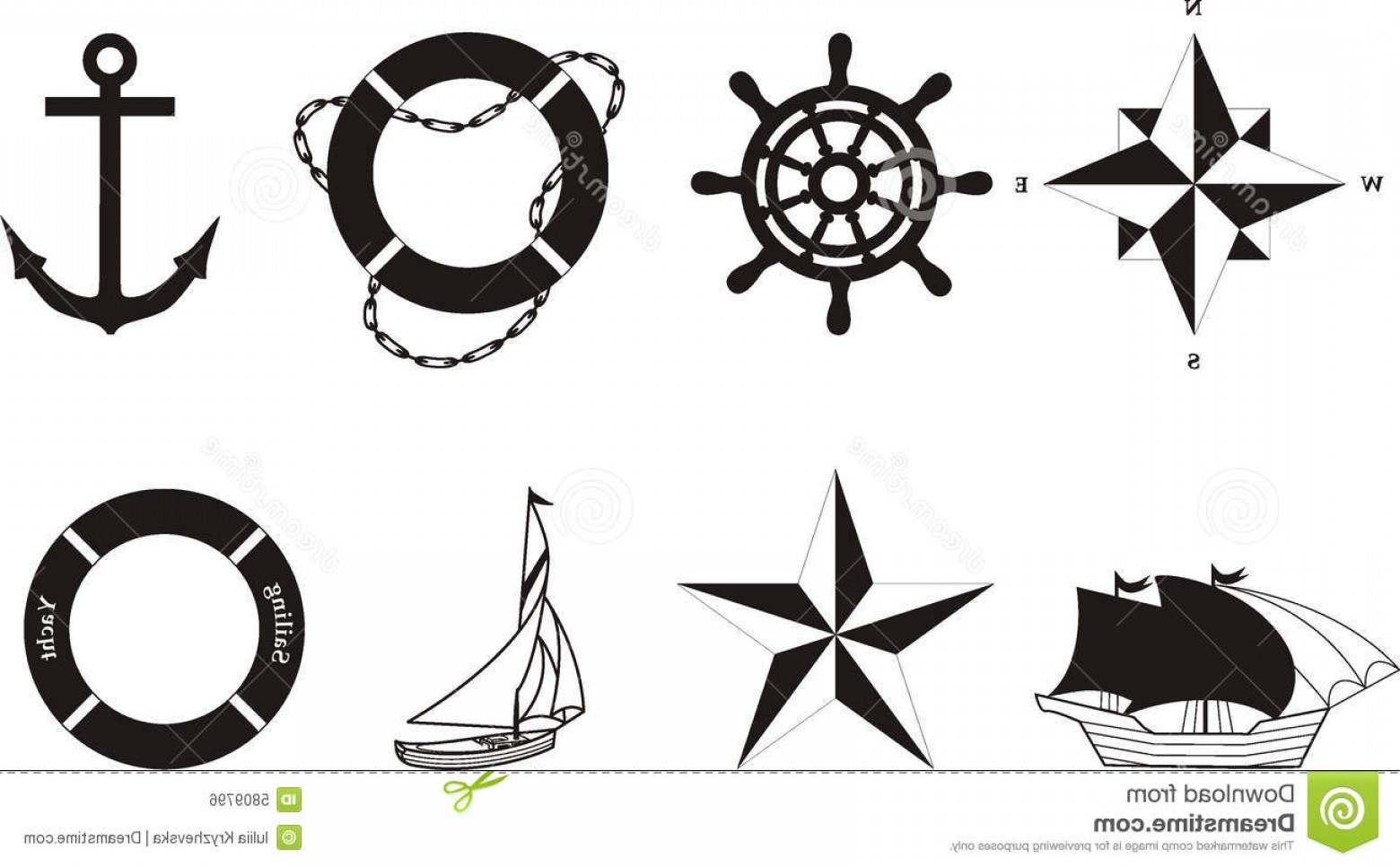 1560x966 Royalty Free Stock Image Nautical Vector Rasterized Symbols Image