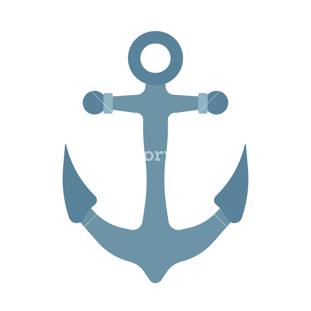 1000x1000 Ship Anchor Sea Nautical Vector Icon Ocean Water Illustration