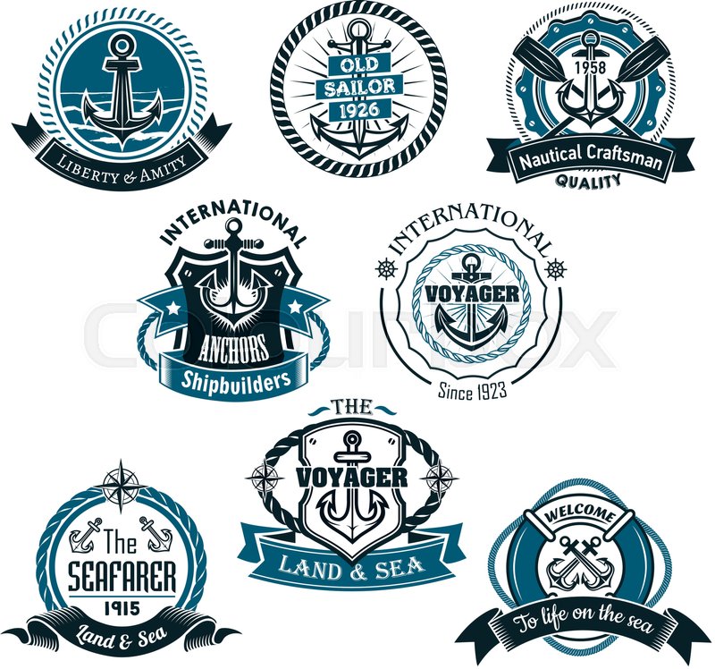 800x748 Nautical Vector Icons Of Marine Ship Stock Vector Colourbox