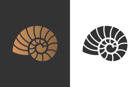 450x281 Vector Illustration With Seashell Nautilus Object For Your Logo