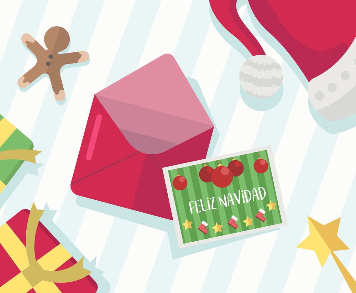 1136x936 Feliz Navidad Card Vector Vector Art Graphics