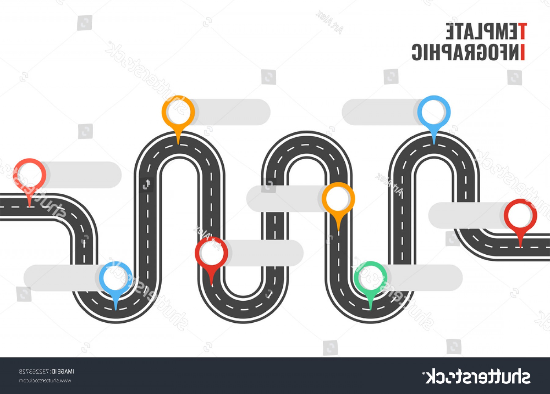 1800x1292 Navigation Winding Road Vector Way Map Handandbeak