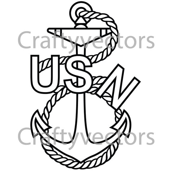570x570 Navy Traditional Anchor Vector Etsy