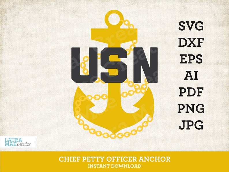794x596 Us Navy Chief Petty Officer Anchor Vector Dxf Etsy