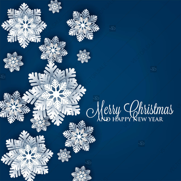 600x600 Christmas Snowflake Paper Cut On Navy Blue Background Origami