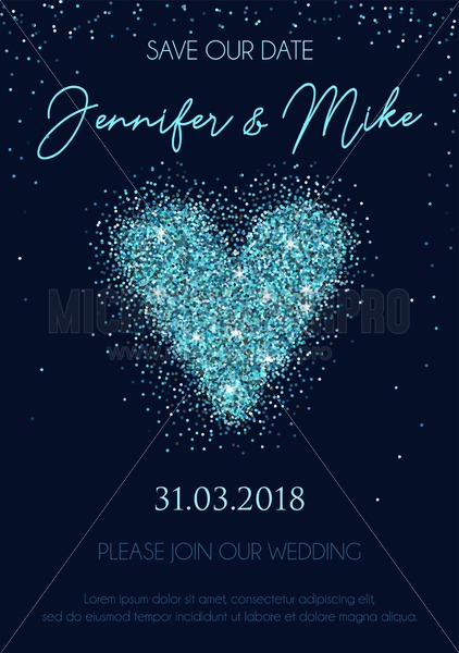 422x600 Save Our Date Wedding Invitation Design Elegance Template