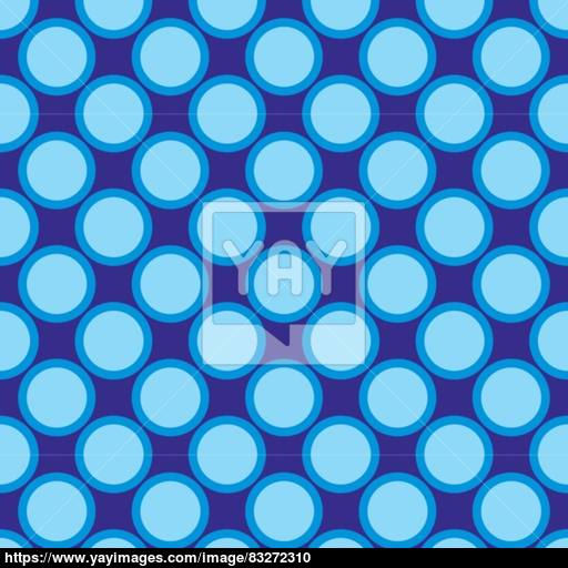 512x512 Seamless Vector Pattern With Blue Polka Dots On A Dark Navy Blue
