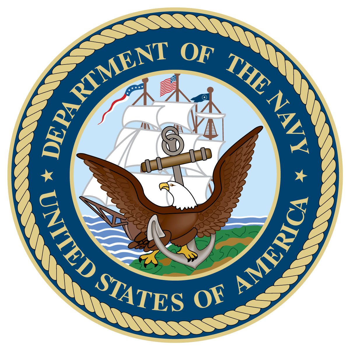 1200x1200 United States Department Of The Navy Usa Logo Vector Seal Free