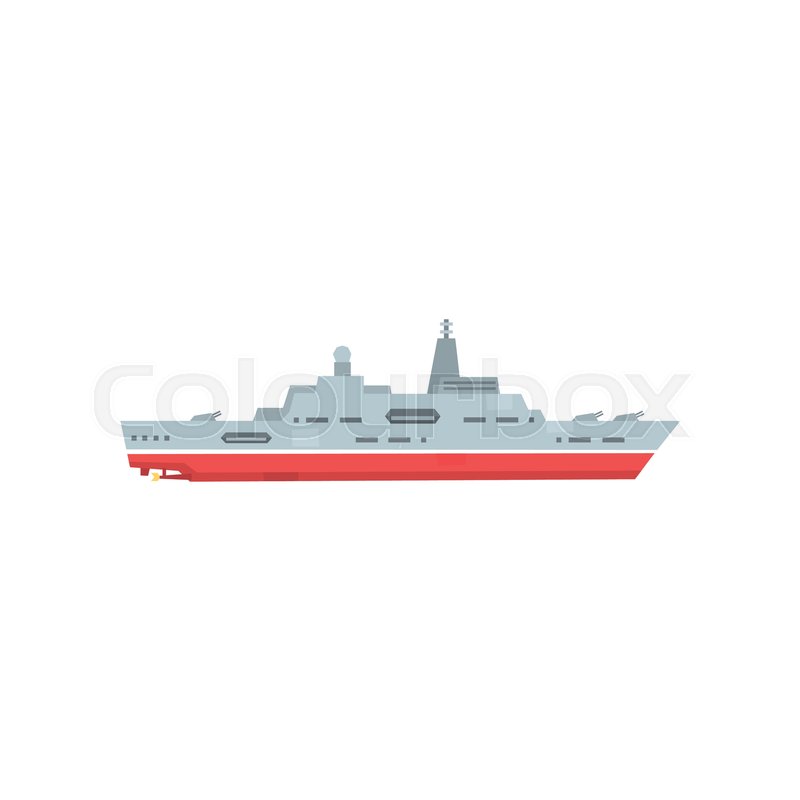 800x800 Military Steam Ship With Artillery And Stock Vector Colourbox