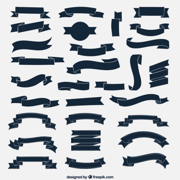 Navy Blue Ribbons Collection Vector Free Download 626x626 Navy Blue Ribbons Collection Vector Free Download