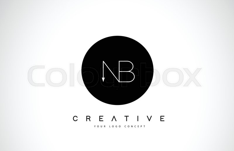 800x515 Nb N B Logo Design With Black And Stock Vector Colourbox