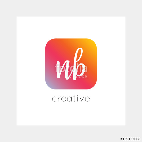 500x500 Nb Logo, Vector Useful As Branding, App Icon, Alphabet