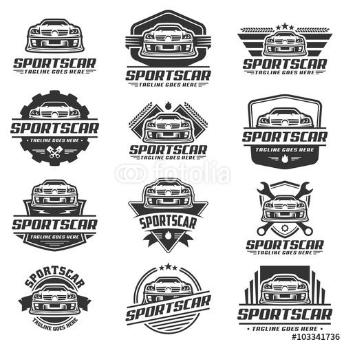 500x500 Vector Car Logo Design, Sports Car Logo Vector, Black Car Logos