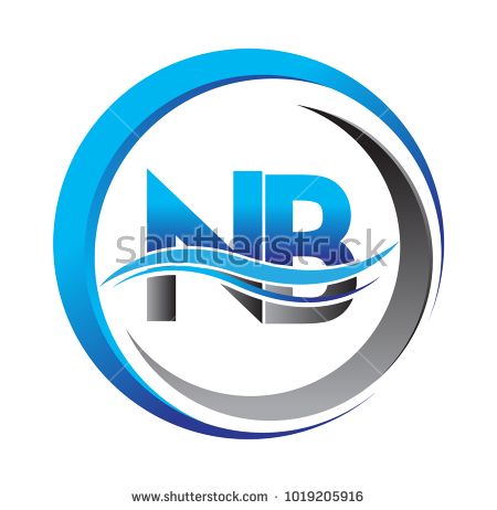 450x462 Initial Letter Logo Nb Company Name Blue And Grey Color On Circle